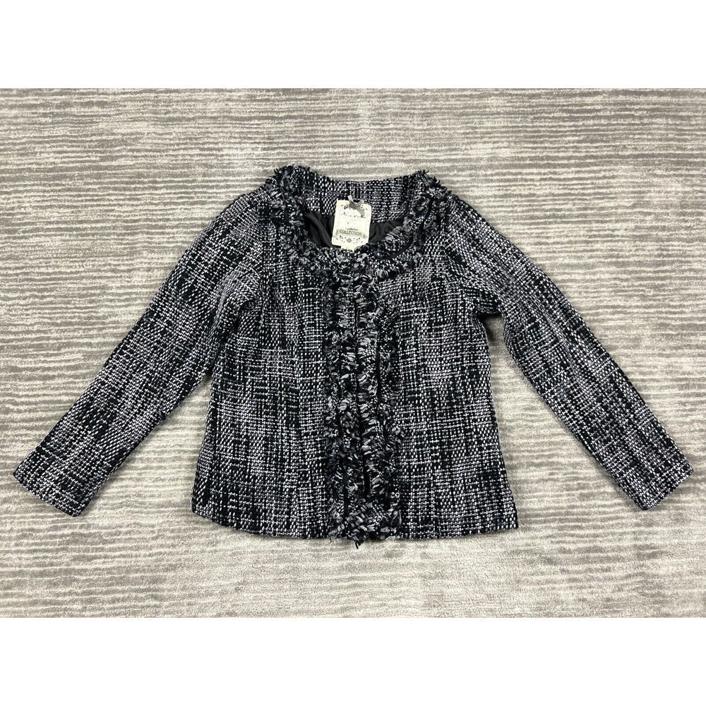 Nick & Mo Anthropologie‎ Jacket Juniors XL Gray Tweed Longsleeve Coat Wool Blend